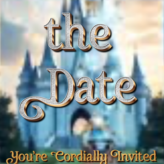 Royal Princess Cinderella-inspired save the date video invitation featuring a magical fairytale castle backdrop, gold royal lettering, and enchanting animations. Perfect for quinceañera, sweet 16, wedding, or birthday party celebrations. Personalized with your details, edited in 24 hours, and delivered as a high-quality vertical 1080x1920 MP4 video with music. Shareable via text, WhatsApp, email, or social media.