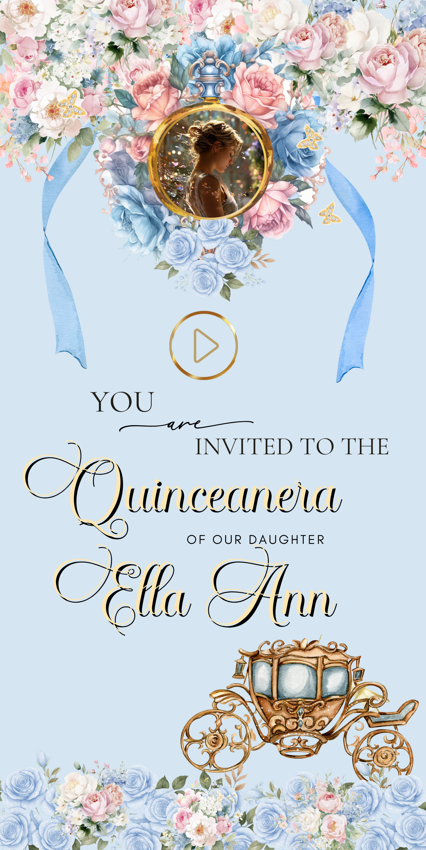 Cinderella Video Invite