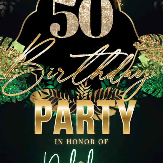 Black & Gold Animated Invitation | Editable Elegant Party Video Invite
