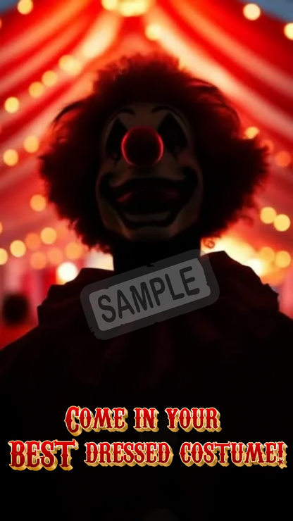 Halloween Circus Video Invitation | Personalized Scary Carnival Animated Evite