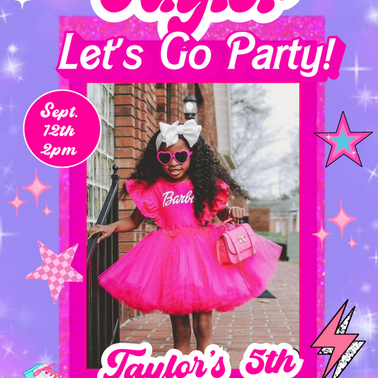 Barbie birthday invite