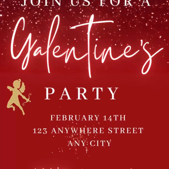Valentine’s Day Invitation and Itinerary, Galentines Party Invite