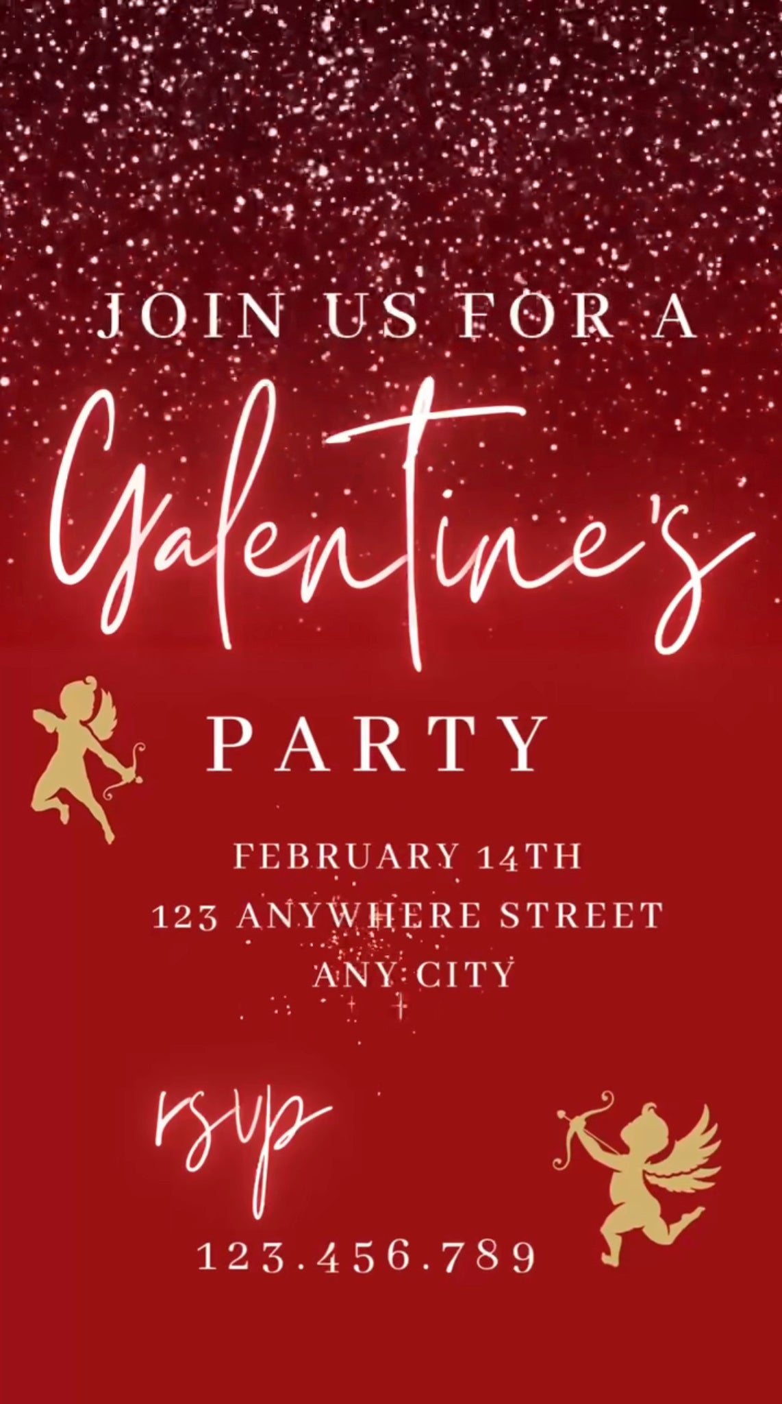 Valentine’s Day Invitation and Itinerary, Galentines Party Invite