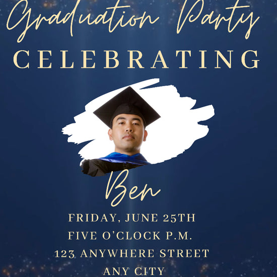 2024 Graduation Video Invitation, Blue Graduation Invitation