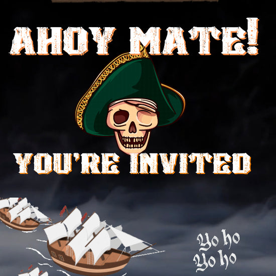 Pirate Video Invitation, Pirate Ship Party Invite