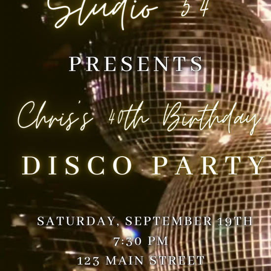 Disco invitation 
