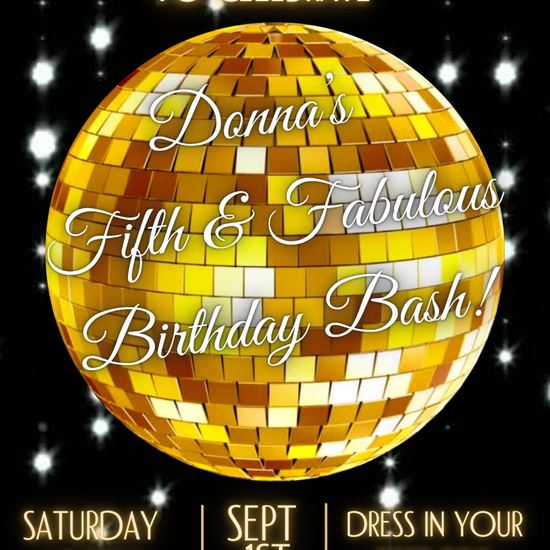 Golden Disco Theme Video Invitation