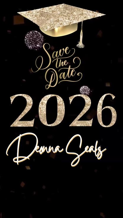 Graduation Party Video Invitation | Digital Graduation Invite | Editable Online Canva Template