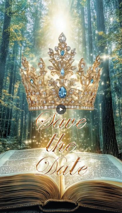 Light Blue and Gold Quinceanera Video Invite | Animated Sweet 15 16 Quince Mobile Evite with RSVP tracking