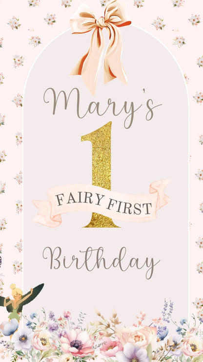 Fairy Birthday Party Video Invite - Tinkerbell Magical Garden Fairy Party Evite