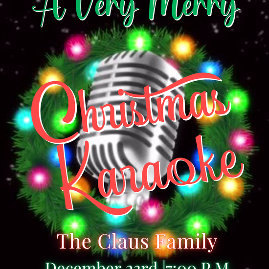 Christmas Karaoke invite 