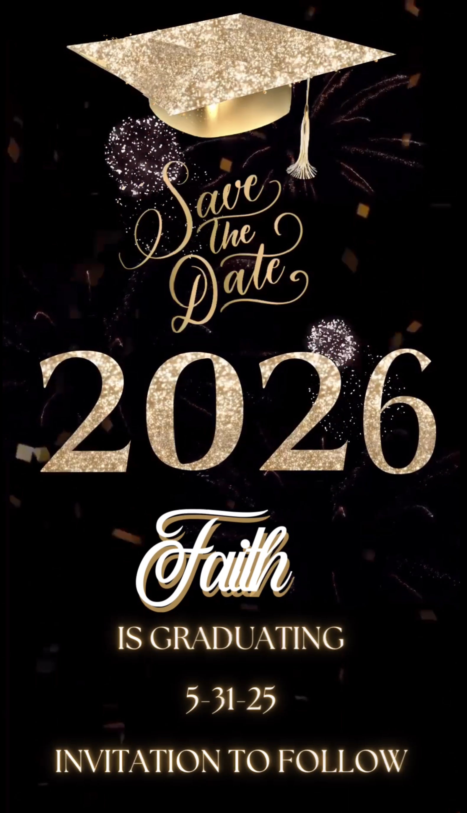 Invite in style with ourGraduation Party Video Invitation — a premium digital video invite crafted to excite guests and match your event theme. This animated MP4 is easy to personalize and effortless to share.