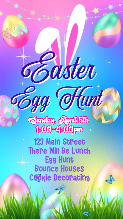 Party With My Peeps Easter Video Invitation – Editable Canva Template

Make Easter planning effortless and adorable with this Party With My Peeps Easter Video Invitation Canva Template. Designed for modern hosts who want something fun, fast, and memorable, this animated Easter invite is perfect for Easter parties, kids’ celebrations, egg hunts, classroom events, church gatherings, and spring parties.&nbsp;