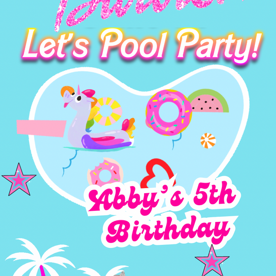 barbie birthday invite 