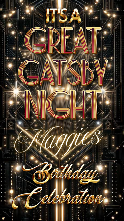 Great Gatsby Invitation Template Roaring 20s Party Video Invite