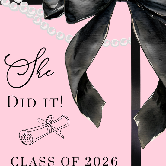This Class of 2026 graduation video invite with Pink and Black bow with Pearls - this editable video template animated announcement is perfect for celebrating your grads special celebration. This is a feminine Pink and Black bow with Pearls minimalist elegance. Whether you need a digital invitation with photo, an instant download file, or a mobile-friendly animated template, this Canva editable invitation makes event planning seamless and stylish.
