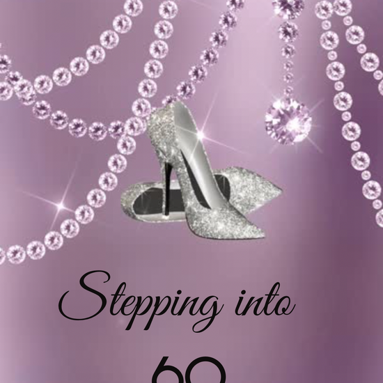 high heel birthday video invitation for 40th, 50th, or 60th birthday – glamorous animated Canva template for mobile