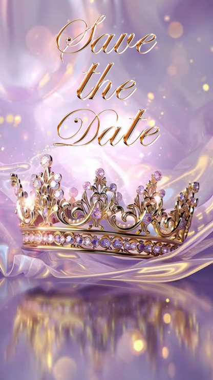 Lilac and Pink Quinceañera Video Invitation Canva Template