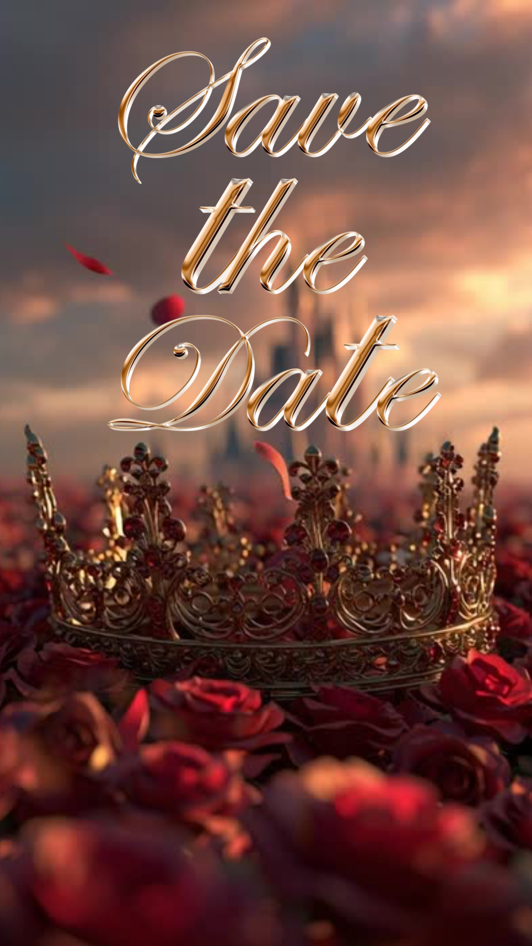 Red Roses Video Invite | Digital Quinceanera Sweet 15 16 Invite