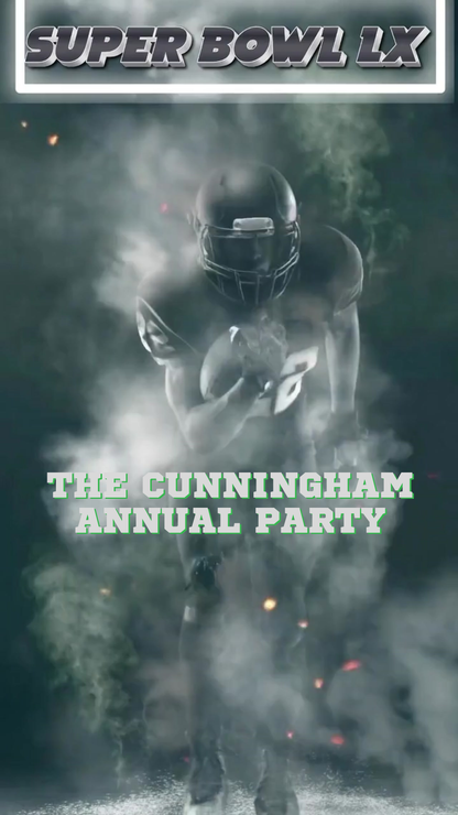 Super Bowl Video Invitation | Digital Football Game Day Invite | Editable Canva Template