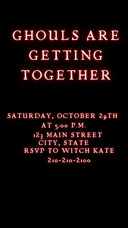 Halloween Video Invitation, Evil Eyes Animated Invite, Editable Halloween Party Mobile Evite