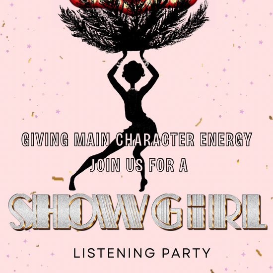Showgirl listening party invite 