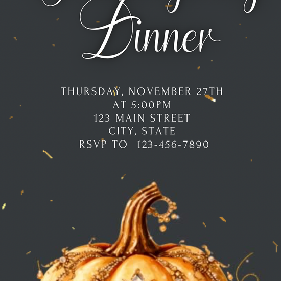 Thanksgiving video invitation 