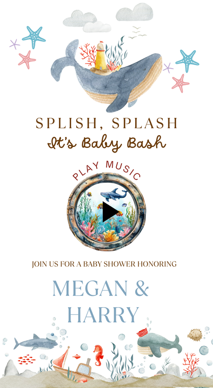 Under the sea video invite