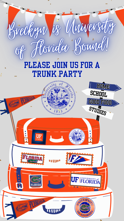 University of Florida College Send Off Video Invitation | Editable Canva Template