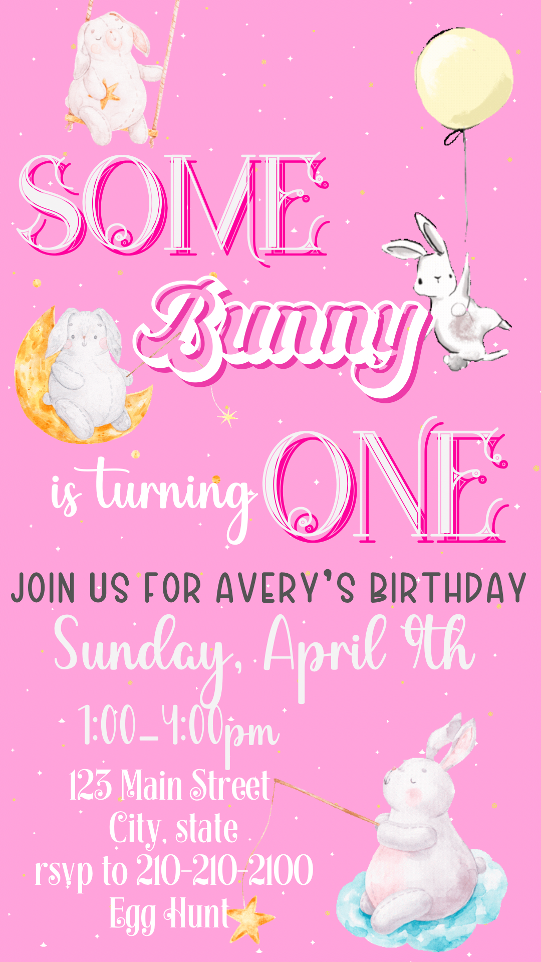 Make Easter planning effortless and adorable with this Some&nbsp;Bunny Loves You Easter&nbsp;Video Invitation Canva Template. Designed for modern hosts who want something fun, fast, and memorable, this animated Easter invite is perfect for Easter parties, kids’ celebrations, egg hunts, classroom events, church gatherings, and spring parties.