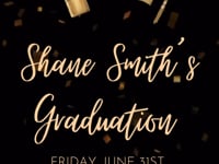 Graduation Video Invitation, 2023 Cap and Champagne Graduation Invite
