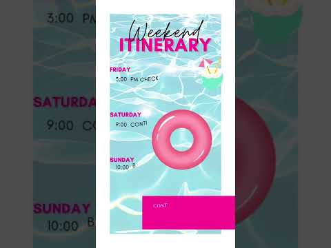 Summer Bachelorette Invitation and Itinerary Template