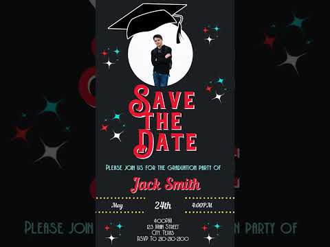 Graduation Invite, editable video graduation invitation