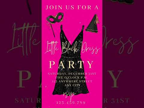 Little Black Dress Video Invite