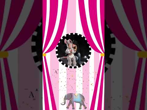 Carousel Video invitation, Pink Carousel birthday invitation