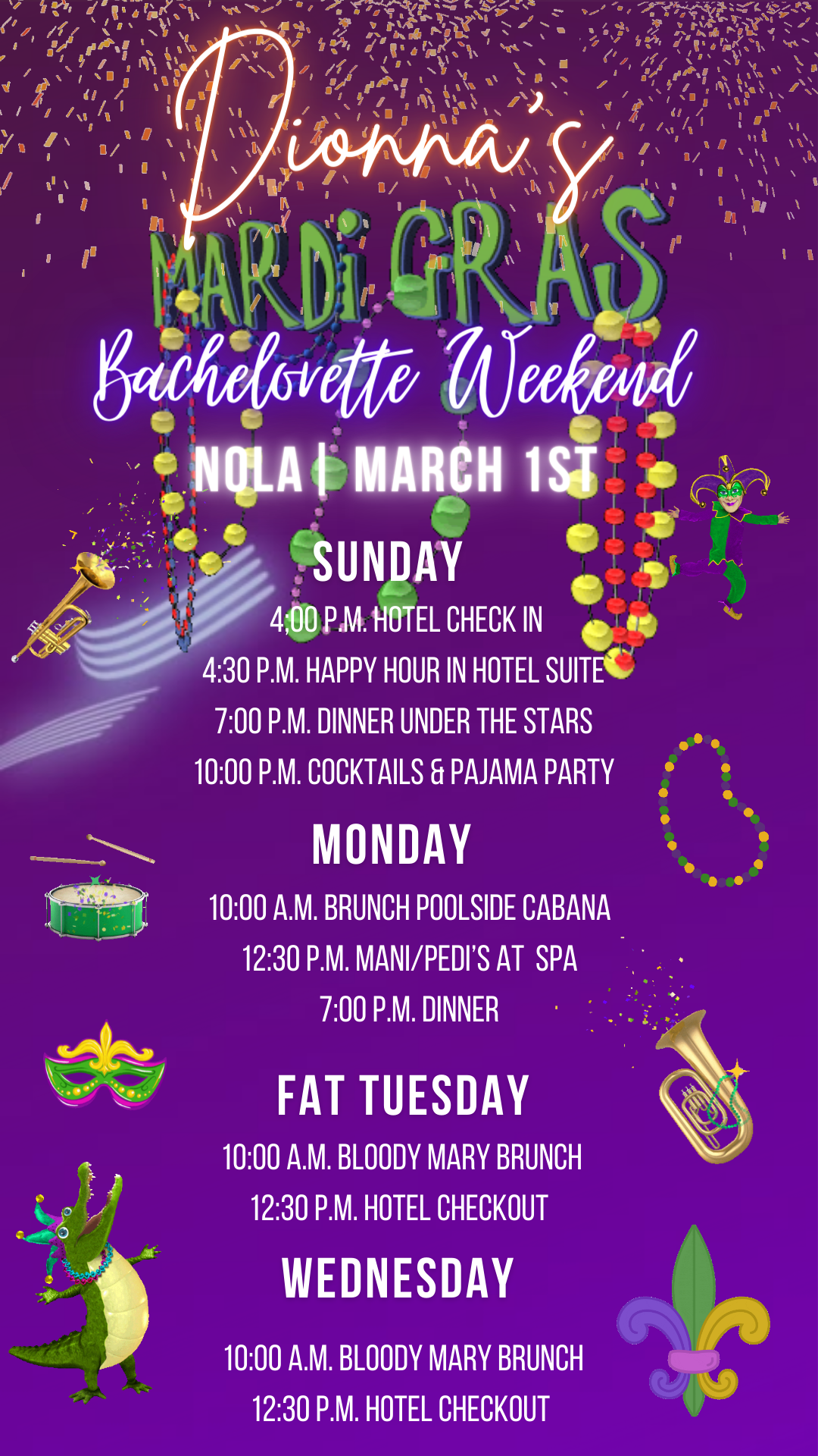New Orleans trip itinerary 