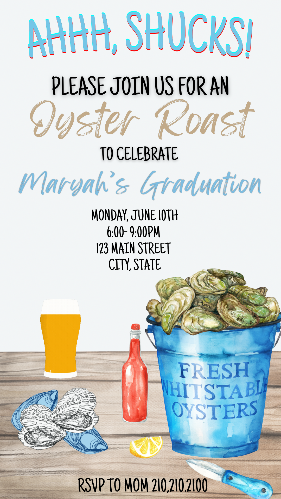 Oyster Roast Video Invitation, Seafood Boil Invite, Oyster Bake