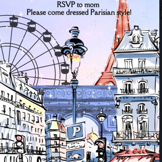 Paris Video Invitation, Parisian Invite, Paris in the park