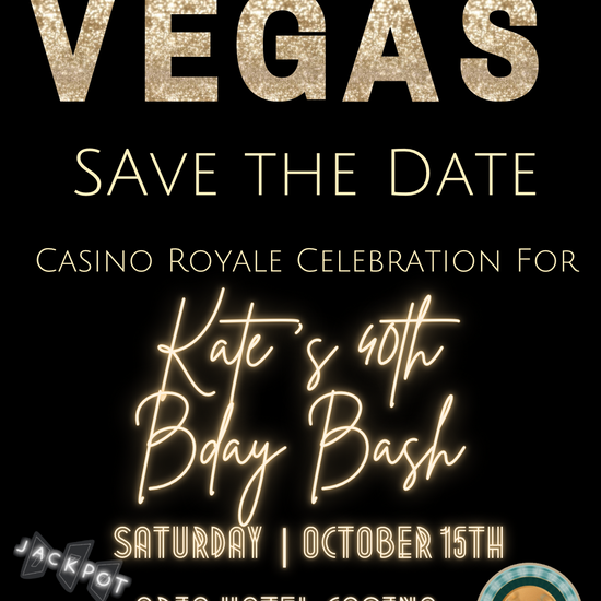 Las Vegas Bachelorette Invitation, Weekend Itinerary