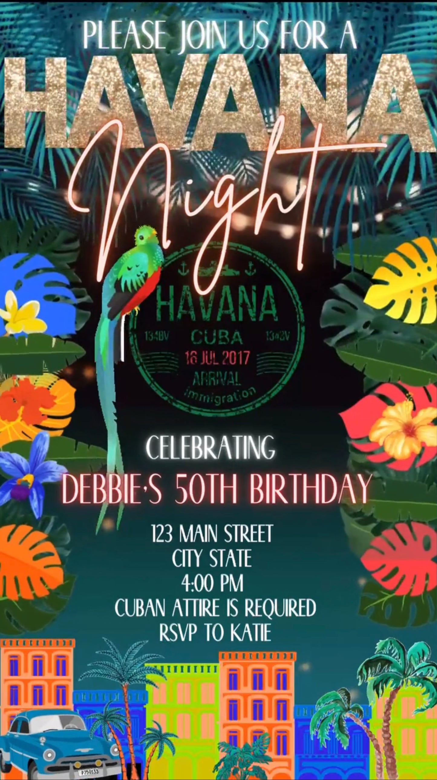 Havana Nights Video Invitation