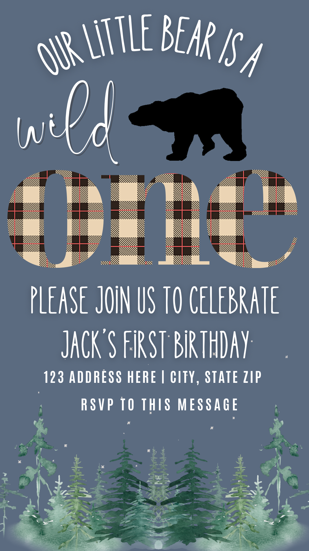 Wild One Birthday Video Invitation