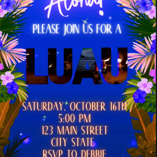 Hawaiian Luau Video Invitation