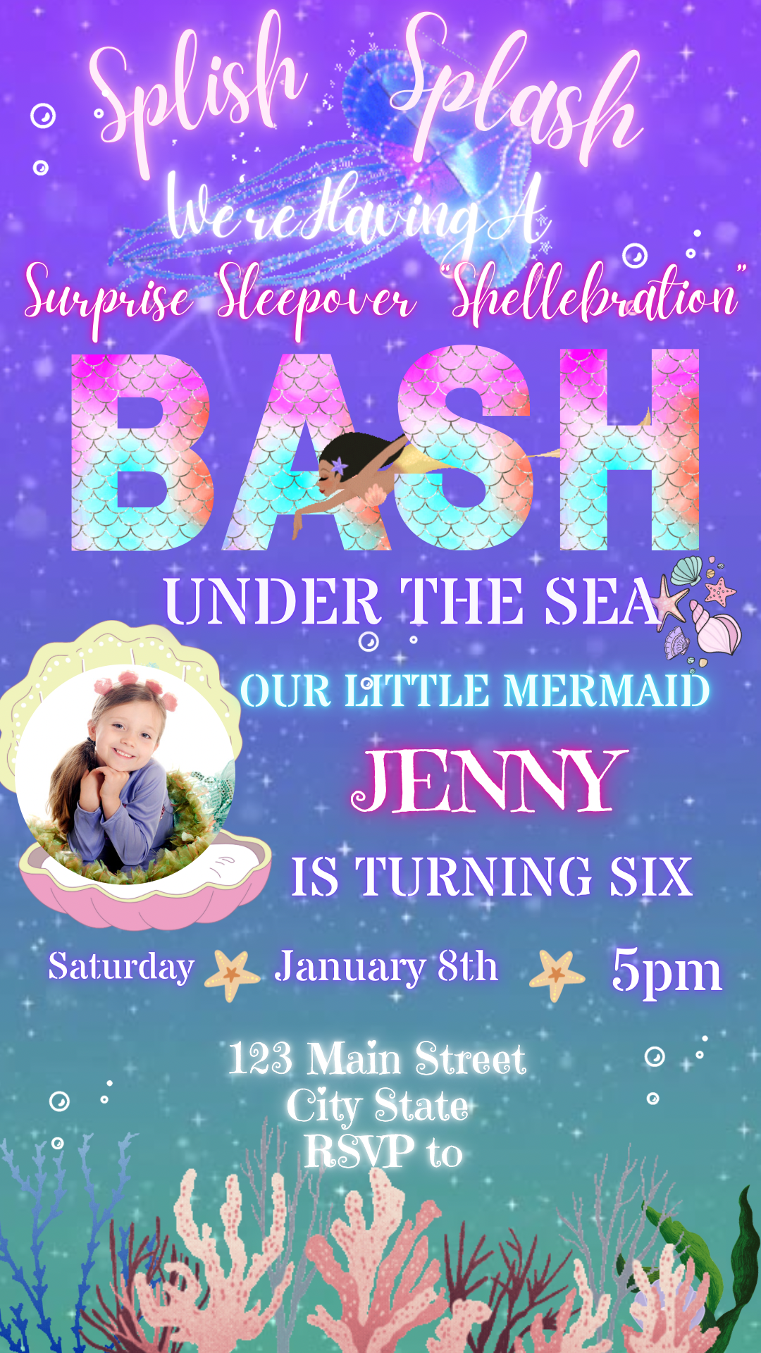 Mermaid Video Invitation