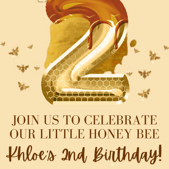 2nd Birthday Honey Bee Video Invitation