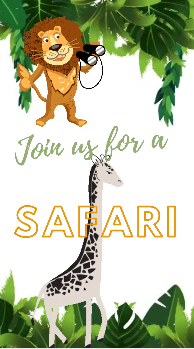 Safari Video Invitation, Jungle Invitation
