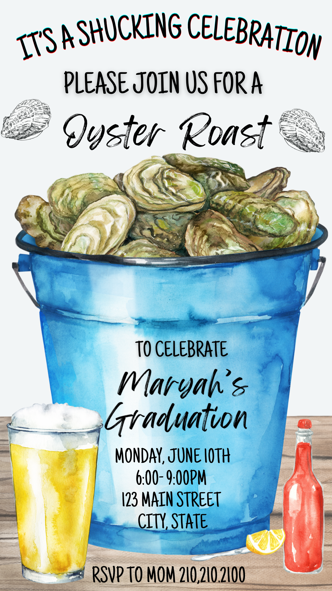 Oyster Roast Video Invitation, Seafood Boil Invite, Oyster Bake
