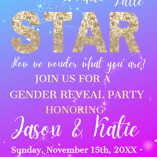 gender reveal invitation