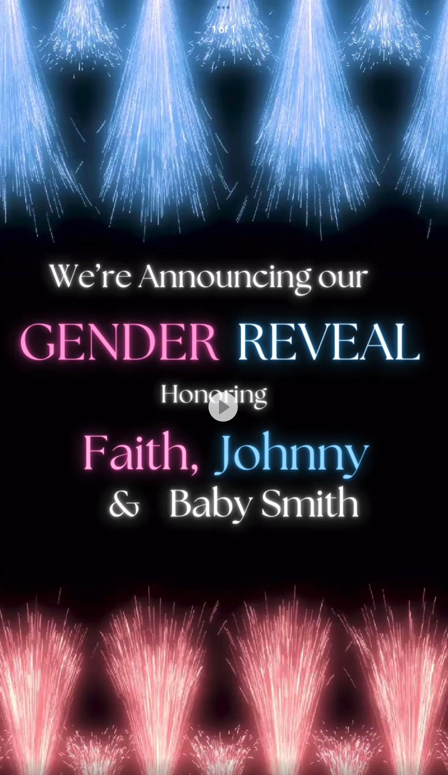 Gender Reveal Video Invite, It’s a Girl Gender Reveal Annou