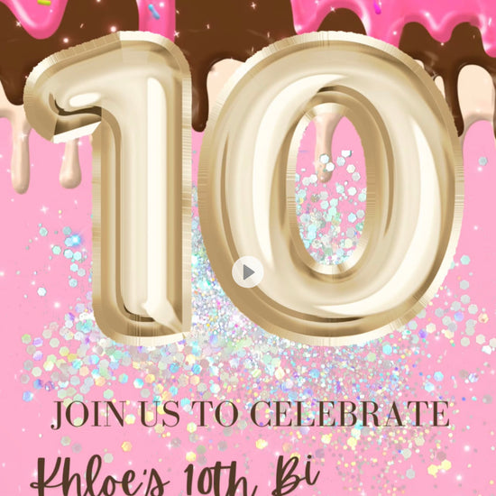 10th Birthday Ice Cream Invitation