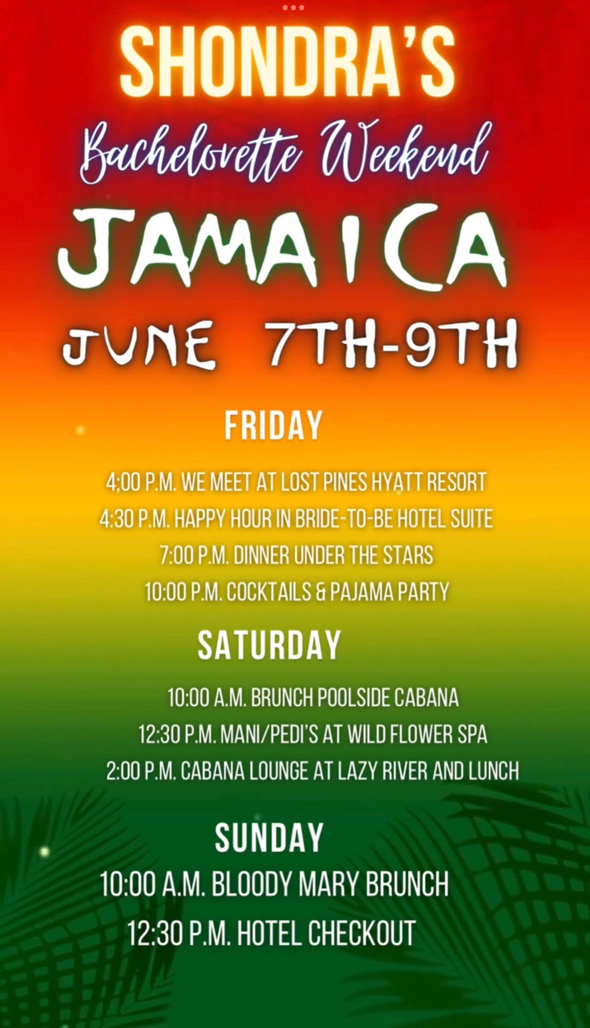 Jamaican Video Itinerary, Jamaica Trip Itinerary